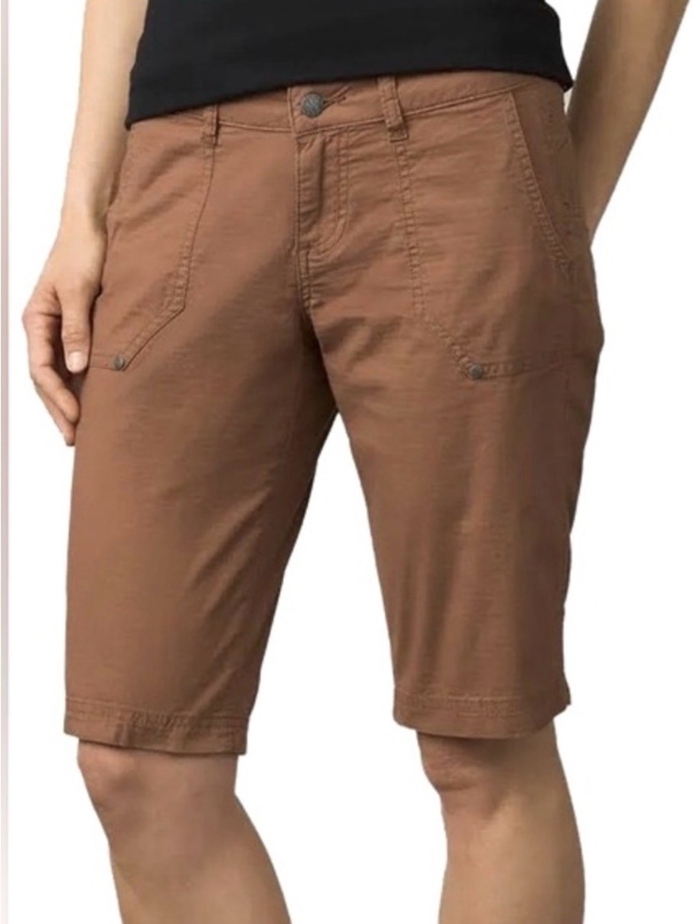 PrAna Larissa Knicker Women’s Shorts, Size 8, Color Tree Bark